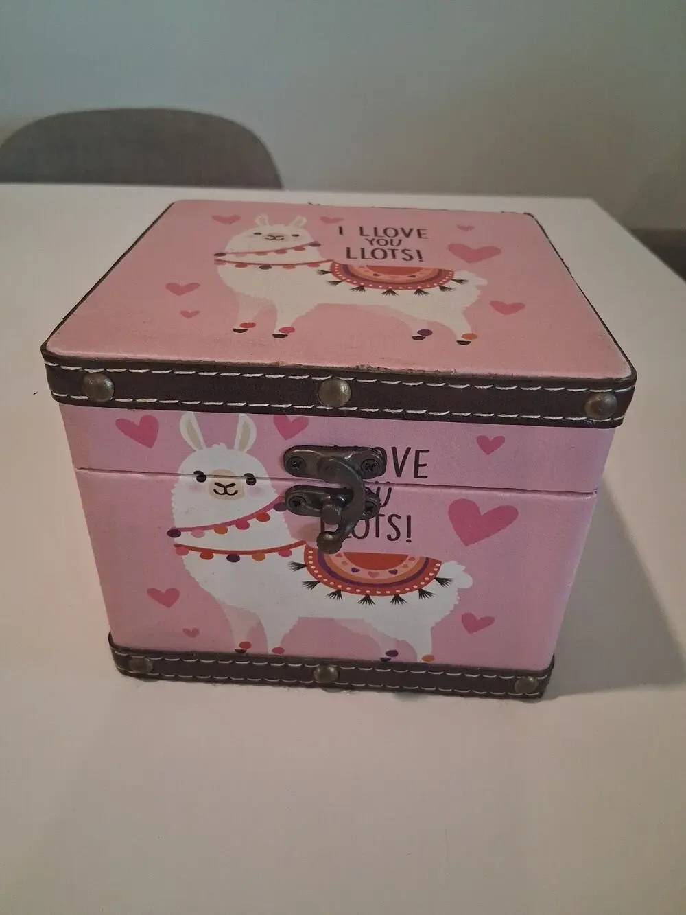 Pink Llama Kids Musical Jewelry Trinket Box